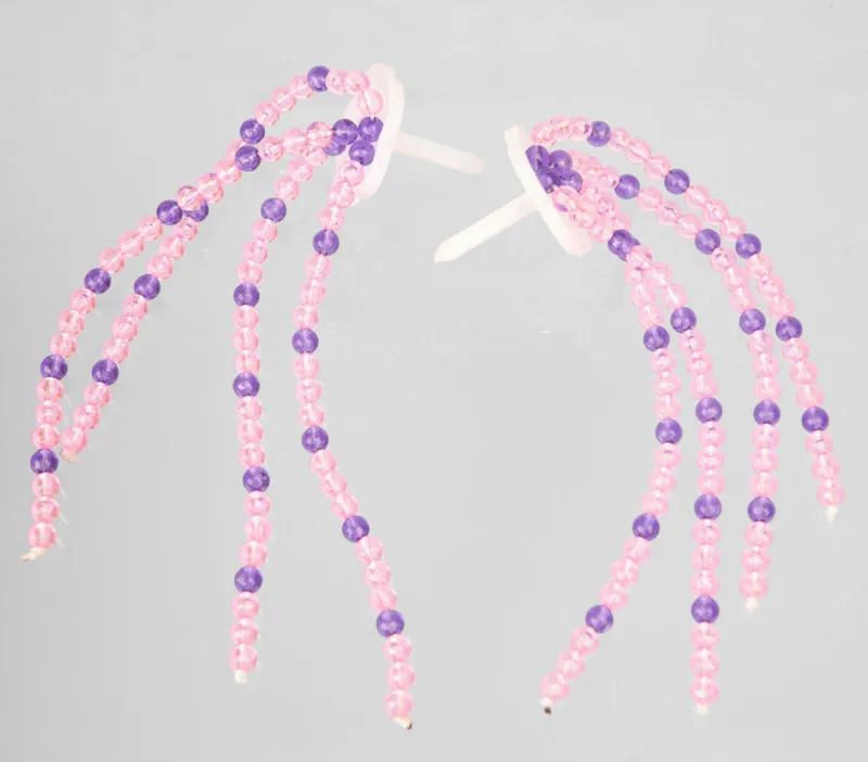 Handlebar Tassels Streamers Beaded Pink